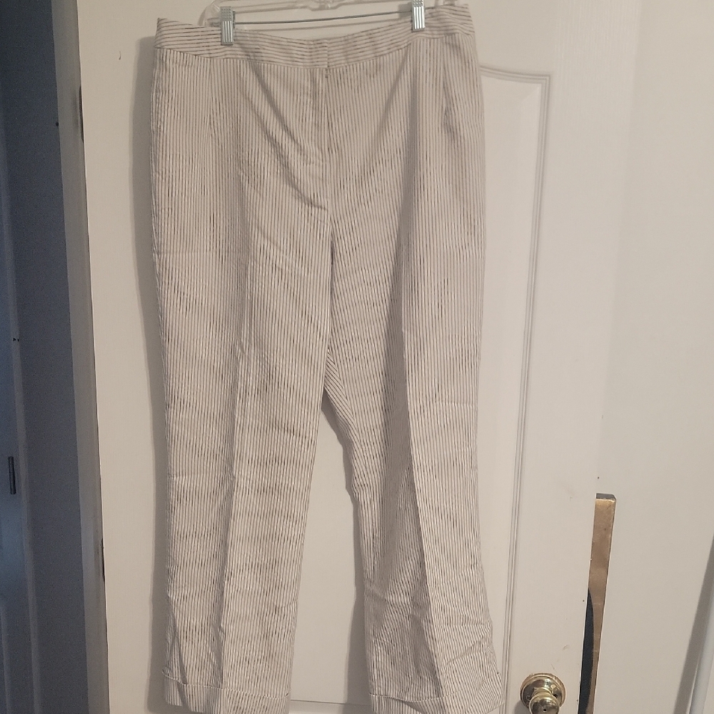Signature by Larry Levine Striped Wide Leg Pants